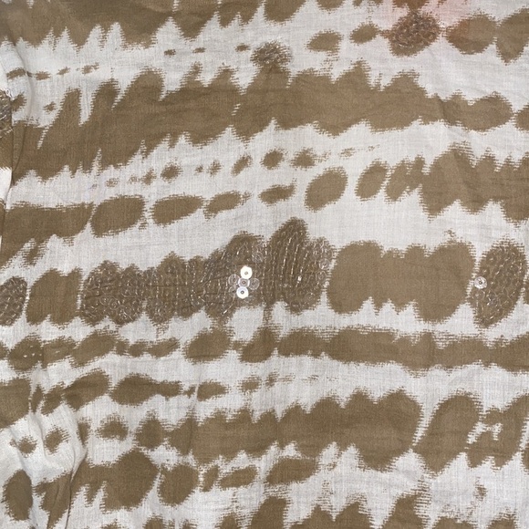 Tory Burch Stephanie Sequin Embellished Tunic Cotton Top - Picture 7 of 7